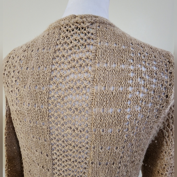 Lucky Brand Women's Open Knit Long Duster Boho Cardigan Sweater XS - Picture 6 of 9